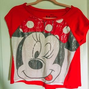 Sequin Minnie Mouse Crop Top